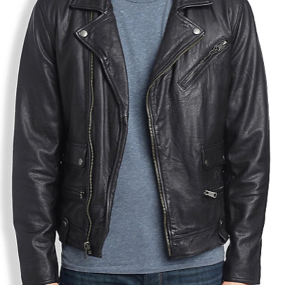 Mens Titan Leather Moto Jacket Lucky 